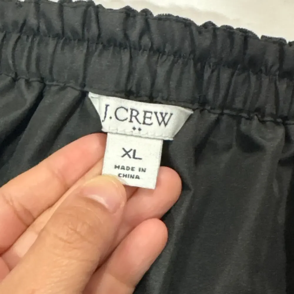 J.Crew Womens XL Black Tulle Midi Skirt Polka Dot Holiday Party Academia Office